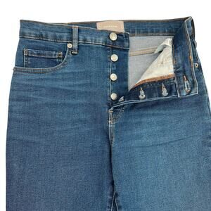 Everlane Cigarette High-Rise Jeans in Medium Blue Denim